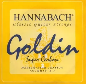 Hannabach Klassikgitarrensaiten Serie 725 Medium / High Tension Goldin E1 (7251MHTC)