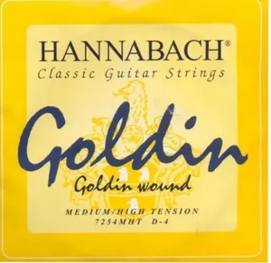 Hannabach Klassikgitarrensaiten Serie 725 Medium / High Tension Goldin D4 (7254MHT)