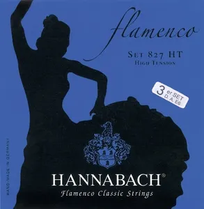 Hannabach Klassikgitarrensaiten Serie 827 High Tension Flamenco Classic 3er Bass (8277HT)