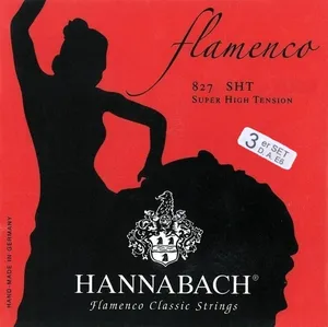 Hannabach Klassikgitarrensaiten Serie 827 Super High Tension Flamenco Classic 3er Bass (8277SHT)