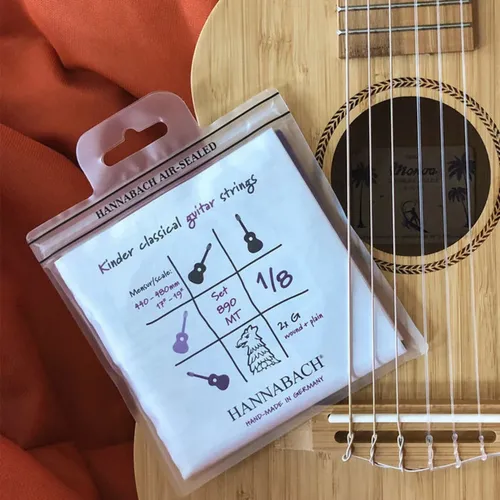 Hannabach Klassikgitarrensaiten Serie 890 1/8 Kindergitarre Mensur: 44-48cm G3w (8903MTW 1/8)