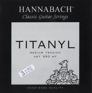 Hannabach Klassikgitarrensaiten Serie 950 Medium Tension Titanyl 3er Satz Bass (9507MT)