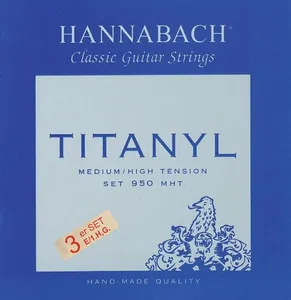 Hannabach Klassikgitarrensaiten Serie 950 Medium / High Tension Titanyl 3er Diskant (9508MHT)