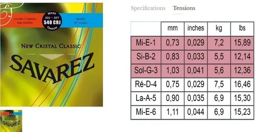 Savarez Saiten für Klassik-Gitarre New Cristal...