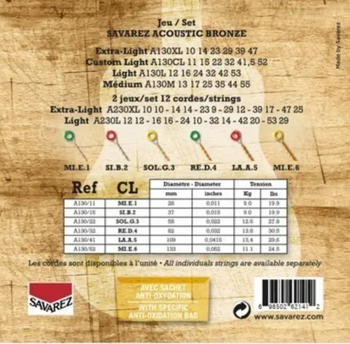 Akustik-Gitarren Saiten Acoustic Cst.-Light .011-.052 (Cst.-Light .011-.052)