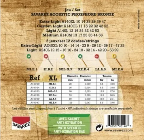 Akustik-Gitarren Saiten Acoustic Ex-Light .010-.047 (Ex-Light .010-.047)