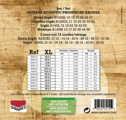 Akustik-Gitarren Saiten Acoustic 12.str. Ex-Light .010 (12.str. Ex-Light .010)