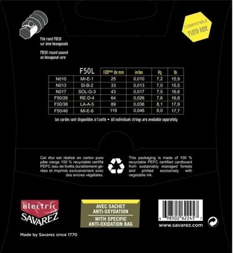 Savarez Saiten für E-Gitarre EXPLOSION Nickel. Round Wound Satz X50L