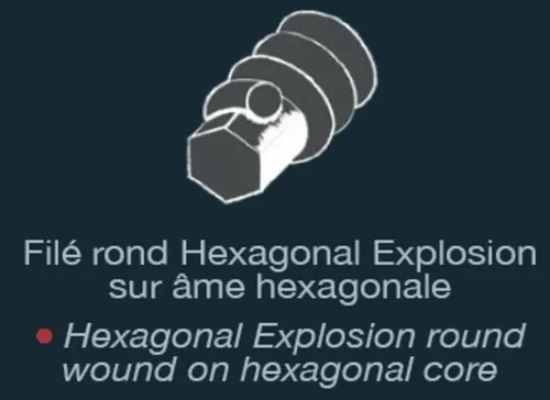 E-Gitarre-Saiten Hexagonal Explosion Nickel Mixed .009-.046 (Mixed .009-.046)