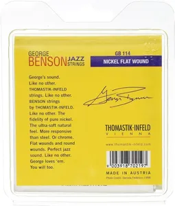 Thomastik Saiten für E-Gitarre George Benson Jazz Guitar Satz heavy flatwound (GB114)