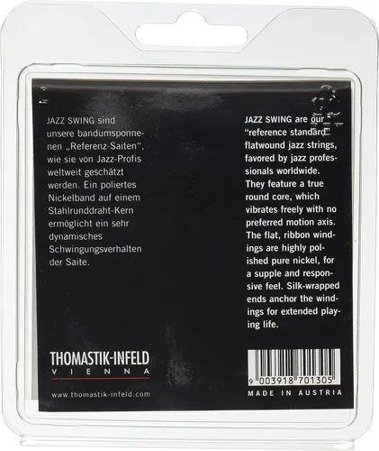 Thomastik Saiten für E-Gitarre Jazz Swing Series Nickel Flat Wound Satz 012 flatwound (JS112)