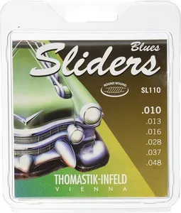 Thomastik Saiten für E-Gitarre Sliders Blues Series Satz 010 medium (SL110)