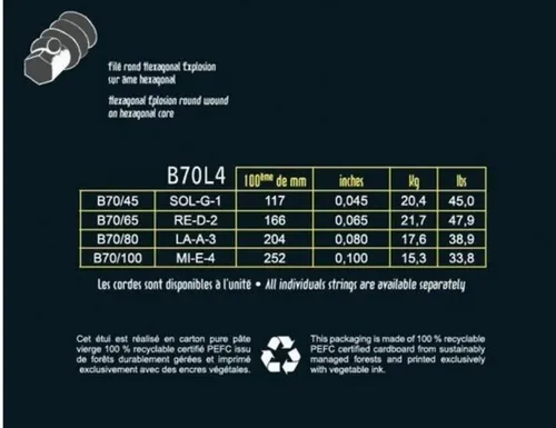 Savarez Saiten für E-Bass Black Sun Nickel. Runddraht Satz (3270 RL)