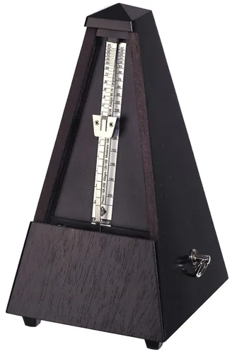 Wittner Metronom Pyramidenform Eiche Schwarz. Matt   809