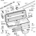 GEWA Rucksackriemen Violinform/Violin/Violakoffer Vergoldete Karabiner