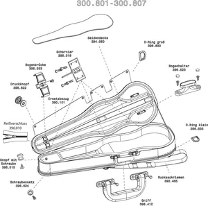 GEWA Violinformetui Liuteria Concerto Karabiner 40mm