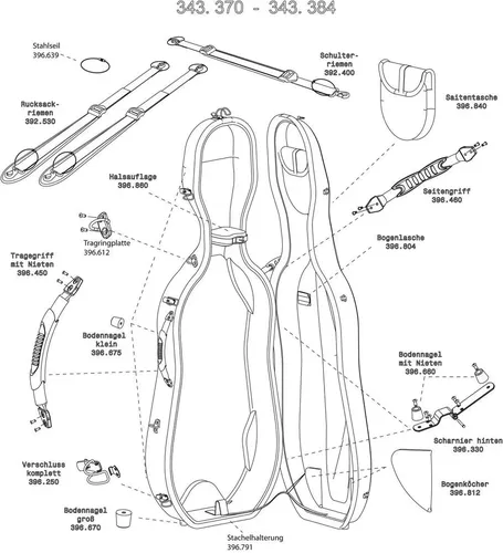 GEWA Celloetui Idea Original Carbon 2.9 Bodennagel