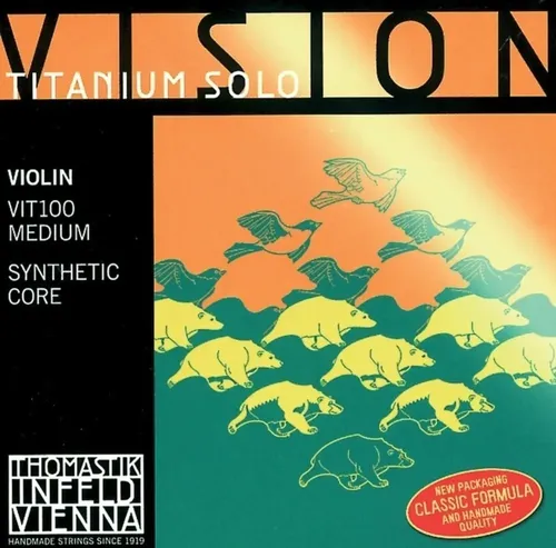 Thomastik Saiten für Violine Vision Titanium Solo Synthetic Core Mittel (VIT04)