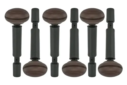 Mechanik Feinstimmwirbel  für Tar Set 6 Stück schwarz/braun (Set 6 Stück schwarz/braun)