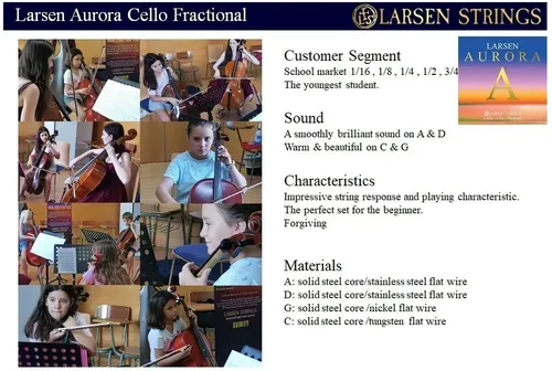 Cello-Saiten Larsen Aurora D 3/4 bulk (D 3/4 bulk)